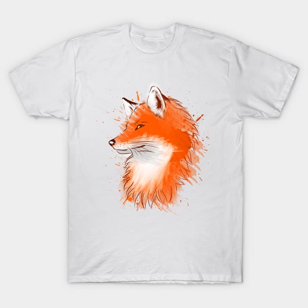 Water Color Fox T-Shirt by albertocubatas